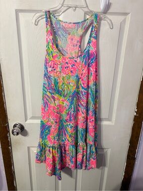 Lilly Pulitzer Multicolor Floral Tank Dress in Pink, Aqua & Purple